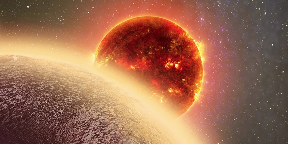Artistieke impressie van exoplaneet GJ 1132b