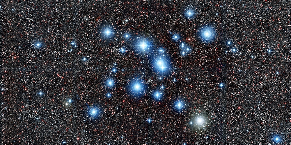 Nieuwe opname van de open sterrenhoop M7 gemaakt door de Wide Field Imager op de La Silla sterrenwacht in Chili