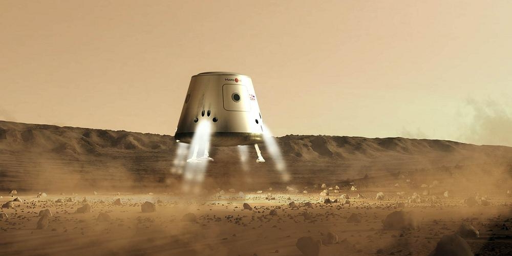 Mars One capsule landt op Mars