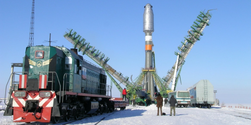 Eén van de lanceercomplexen op de Plesetsk lanceerbasis