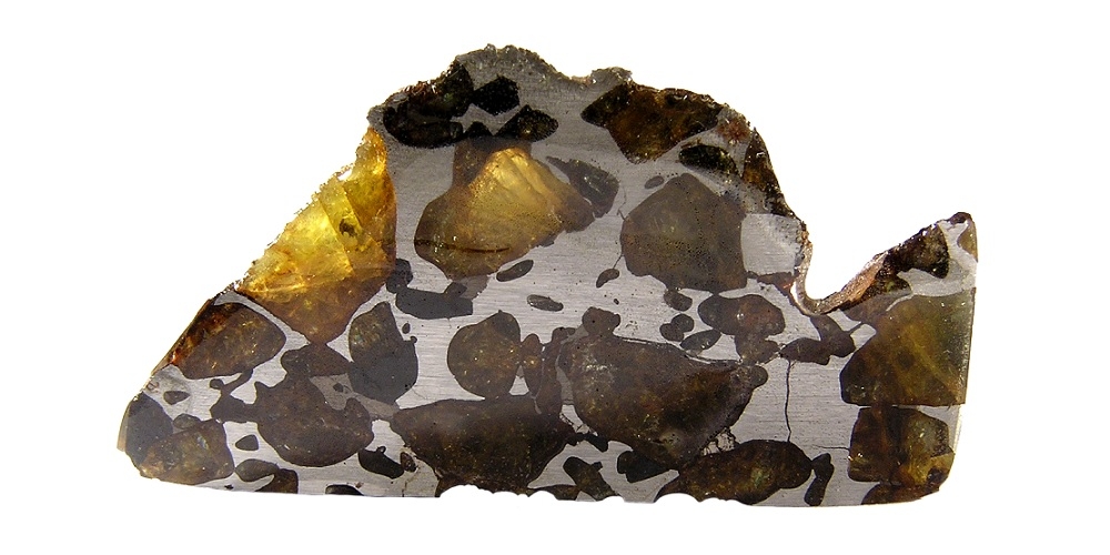 Een mooi voorbeeld van een Pallasiet meteoriet