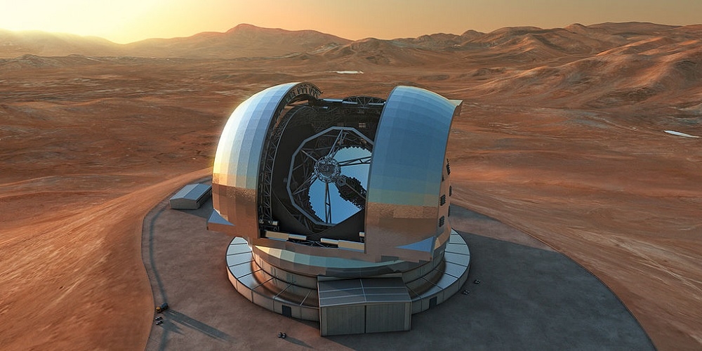 Artistieke impressie van de European Extremely Large Telescope
