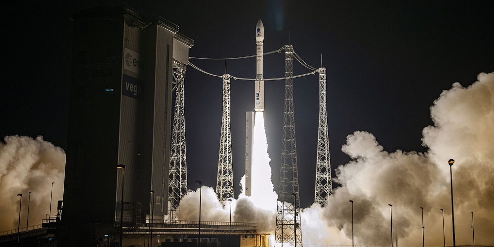 Lancering van de Europese Vega raket.