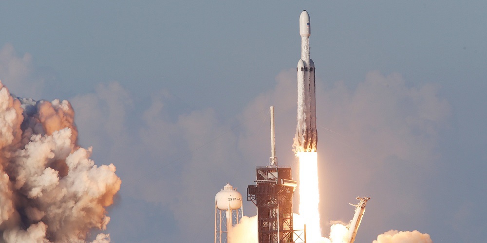 Lancering van de tweede Falcon Heavy.