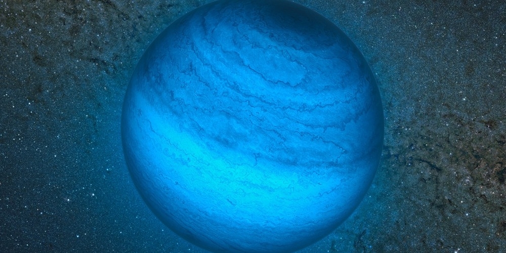 Artistieke impressie van de solitaire planeet CFBDSIR2149