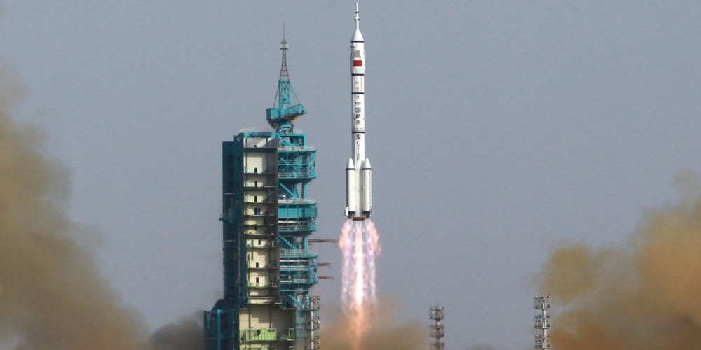 Lancering van een bemande Shenzhou ruimtecapsule