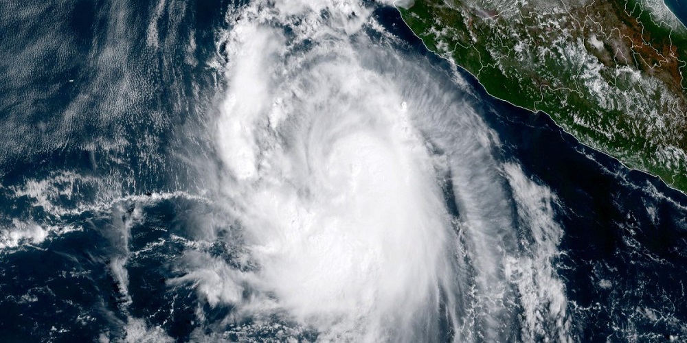 De tropische storm Pamela in oktober 2021.
