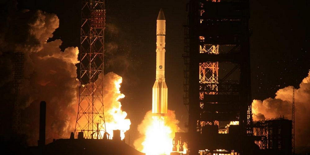 Lancering van een Russische Proton raket
