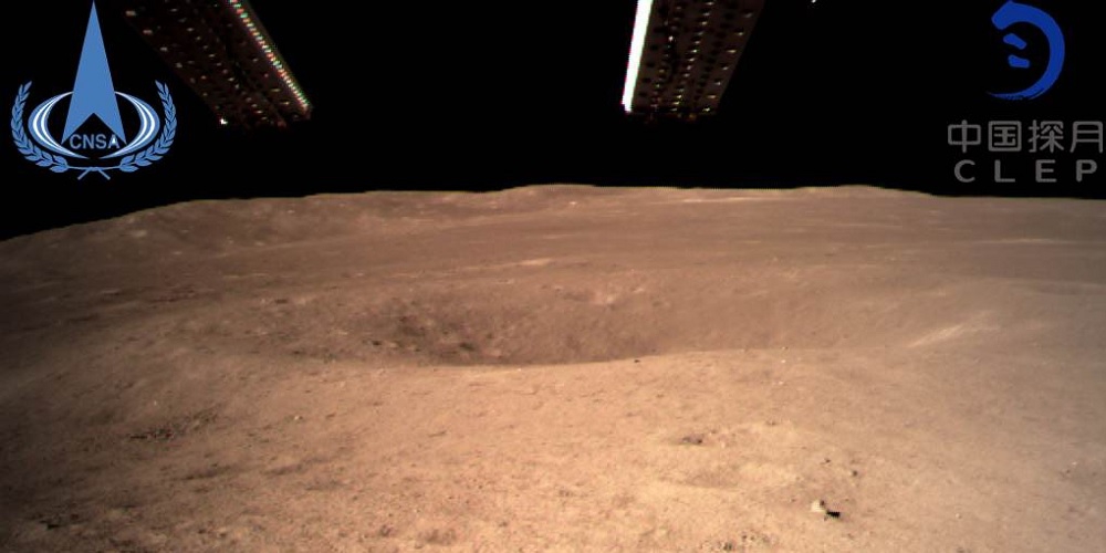 Eerste foto genomen door de Chang'e 4 vanop de achterkant van de maan.