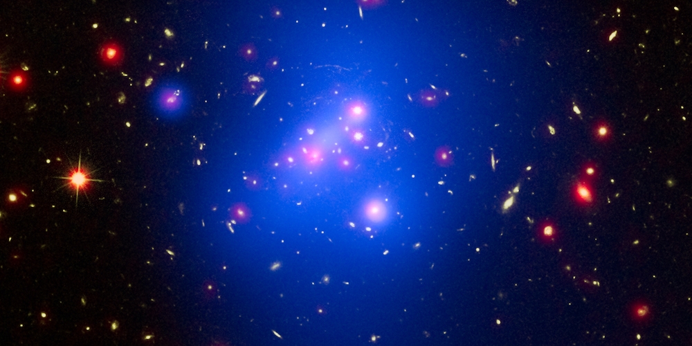 Gecombineerde Hubble/Chandra-opname van de verre cluster IDCS 1426 