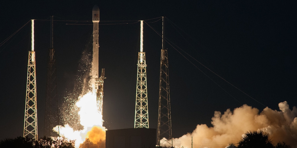 Lancering van een Amerikaanse Falcon 9 raket