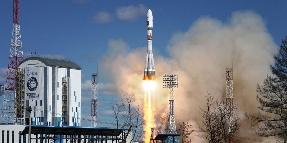 Lancering van een Sojoez-2 raket vanop de Vostochny lanceerbasis.