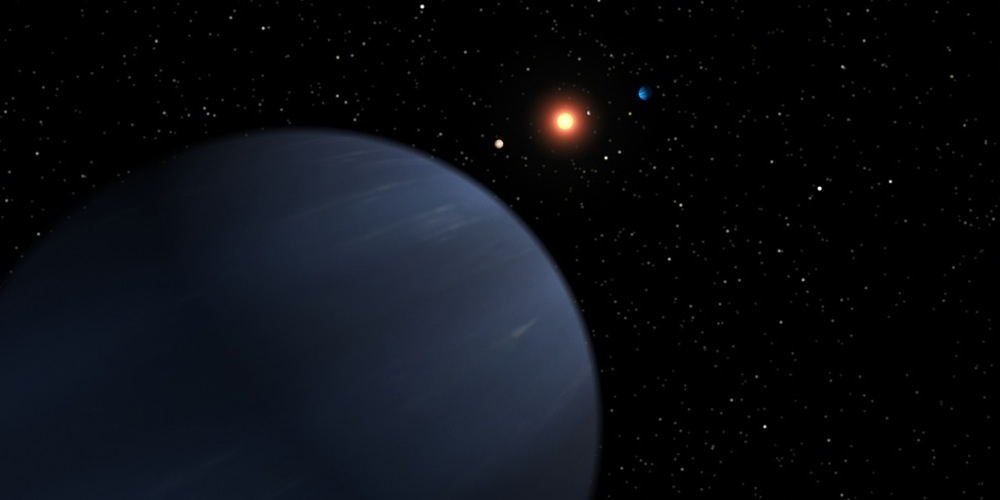 Artistieke impressie van enkele exoplaneten rondom een ster