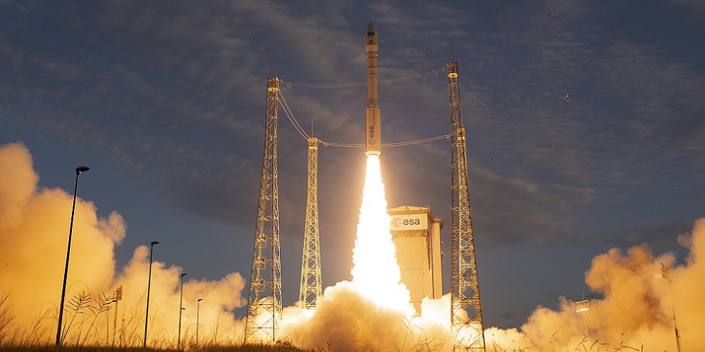 Lancering van de Europese Aeolus satelliet. 