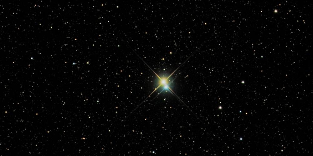 De bekende dubbelster Albireo in het sterrenbeeld Zwaan