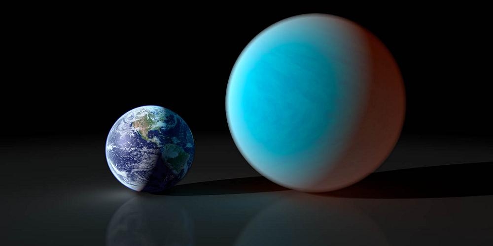 Artistieke impressie van exoplaneet 55 Cancri e