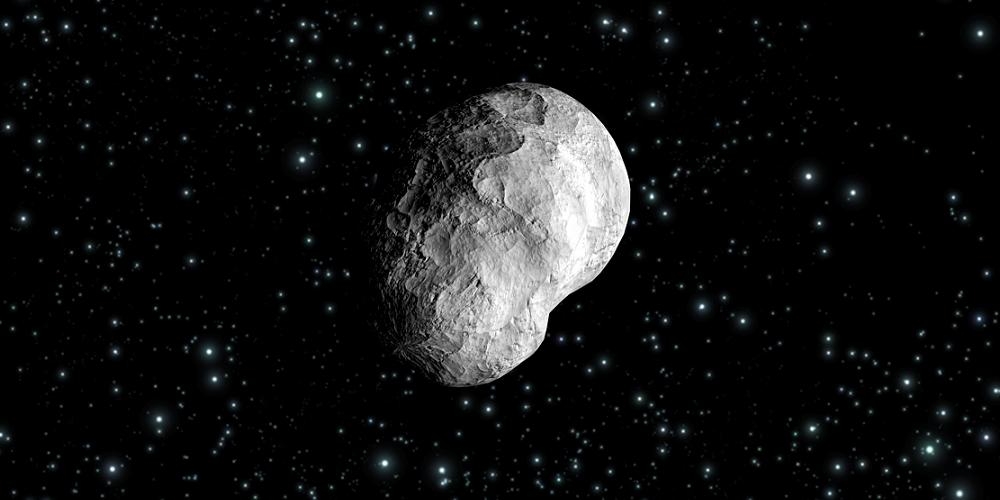 Artistieke impressie van planetoïde 21 Luetia