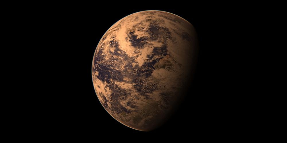 Artistieke impressie van de exoplaneet Gliese 667Cc