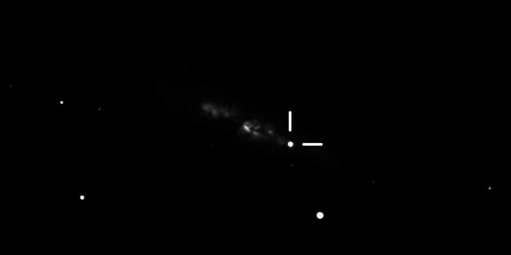 Opname van de supernova die op 21 januari 2014 werd ontdekt in het sterrenstelsel M82