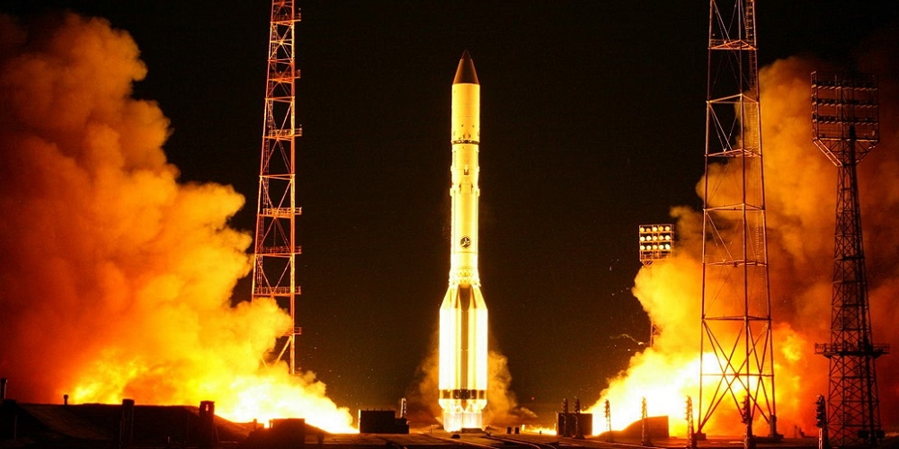 Lancering van een Russische Proton draagraket